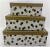 CMT970DT3 - Set of 3 nesting boxes - white with black & gold