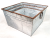 Medium Square galvanized metal containers with handles