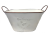 CTF725VL / Largest in Set of 2 White oval metal containers