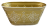 Oval metal container "Gold Snowflakes" 11"x4.75"x5"H