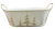Oval metal container "Golden Trees" 15"x8"x5"Hx6"OH