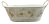 Oval metal container "White Pines on gold" 15"x8"x5"H