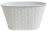 Oval Small white metal container in weave design 9"x6"x5"H