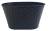 Oval Small black metal container in weave design 9"x6"x5"H