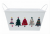 Rectangular Small metal container with tree designs 9.5"x6"x5"H