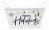 Rectangular Small metal container with Happy Holidays 9.5"x6"x5"H