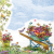 Lunch Napkins - Flower Wheelbarrow 6.5"x6.5"