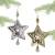 062615803476 - Metal Star ornament with a gem 9" - Gold & Si