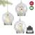 3" LED Light up glass angel ornaments - 3 styles