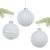 3" Embossed glass ball ornaments - 3 styles