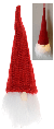 LED Hanging gnome ornament - Red approx 3"x8"H