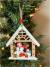 Wood Gingerbread House with Snowman Ornament 4.2"x4.6"H