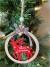 Wood ribboned Reindeer Ornament with Merry Christmas 3.2"x4"
