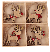ORN340DR-8 - Set of 8 in a wooden box Reindeer Ornaments 2" 