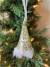 Hanging Gnome ornament with gold sequins hat  2"Dx5"H