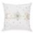 White cushion with gold & silver snowflakes 17"x17"