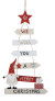 PAD503HTR - Hanging wood tree with gnome design "We wish you