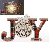 PAD520LJY - LED Wood & plaid JOY 8"x1"x6"H
