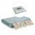 <p>Soft blue throw with natural fringe&nbsp;approx 50"x68"</p>
