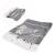 Grey throw with white stripes & fringe 54"x68"