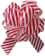 5" Pull Bows - 50 bows/case - Peppermint