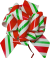5" Pull Bows - 50 bows/case - Red/Green/White