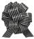 PB5ZR - 5" Pull Bows - Black & White- 50 bows/case