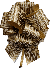 PB8SGD - 8" Pull Bows - 50 bows/case - Striped Gold