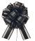 7.5" Mixed Fabrics  Pull Bows - BLACK 50/cs