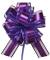 7.5" Mixed Fabrics  Pull Bows - PURPLE 50/cs