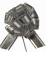 7.5" Mixed Fabrics Printed pattern Pull Bows - SILVER 50/cs
Silver bow with silver highlights and silver trim
14 loops, 2" wide ribbon, 7.5" Diameter