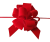5" Velvet Pull Bows - 50 bows/case - Red