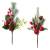 13" Mixed green pine pick with red berries