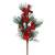 11" Berry pine pick with frosted cedar & fruit