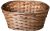 Light Brown Oval bamboo basket 13"x7.2"x6"H