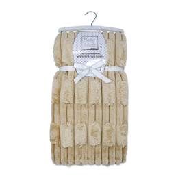 Rabbit Fleece Blanket with PV backing: Tan
100% Polyester, 30