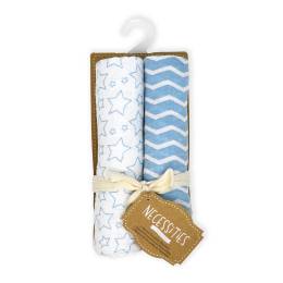 2-Pack Muslin Swaddle Blankets - Blue Star
43