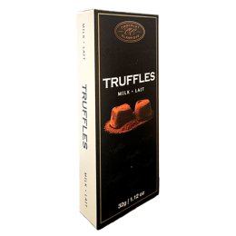 Chocolat Classique truffles long box - Black 32 gr., 24/cs
4 Individually Wrapped Truffles