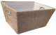 Rectangular All Natural Jute basket with natural sisal liner 13"x10"x6"H