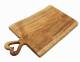 Acacia wood live edge board with heart shaped handle