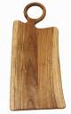 Acacia wood live edge board with round handle 18"x8"x0.6"