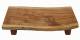 Acacia wood live edge raised serving board 14"x8"x1.75"