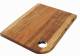 Acacia wood live edge board with round handle 12"x9"x0.6"