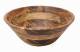 Acacia wood round salad bowl 11"Dx4"