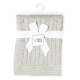 Cotton Cable-knit Blanket 30"x40"- GREY