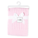 <p>Cotton Cable-knit Blanket 30"x40"- PINK</p>