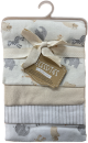 Necessities 4-Pack Flannel Receiving Blankets: Safari