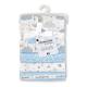 <p>Necessities by Tendertyme&nbsp; 4 Pack Receiving Blankets - Sweet Dreams - BLUE</p> <p>28"x26", 100% Cotton</p>
