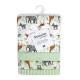 Necessities by Tendertyme  4 Pack Receiving Blankets - SAFARI 28"x26"