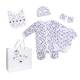 5-Piece Mesh Bag Set: Purple Floral
100% Cotton - Includes gift Bag